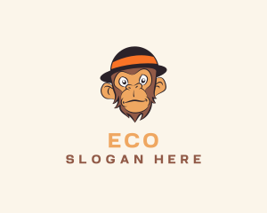 Hatter - Cartoon Monkey Hat logo design