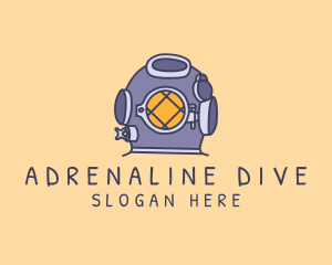 Old School Diving Suit logo design