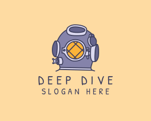 Old School Diving Suit logo design