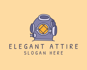 Suit - Old School Diving Suit logo design