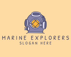 Old School Diving Suit logo design