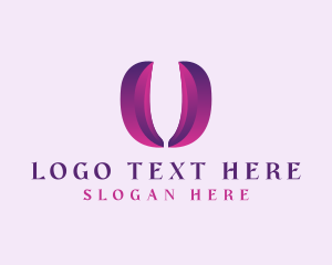 Tulip Floral Letter U Logo