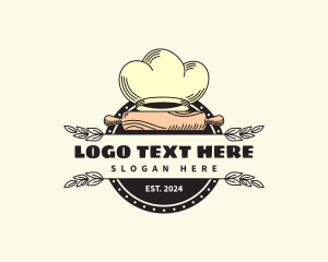 Food - Rolling Pin Toque logo design