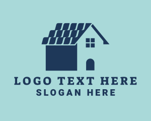 Leasing - Residential Roofing House logo design