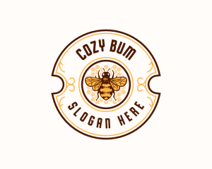 Bee Honey Apiary Logo