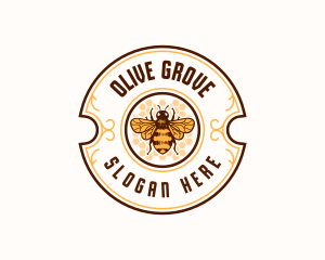 Bee Honey Apiary Logo