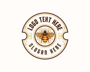 Bee Honey Apiary Logo