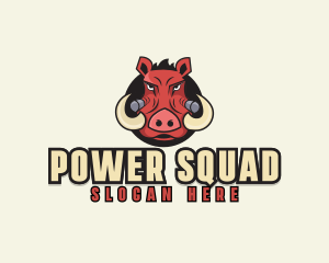 Squad - Angry Boar Head logo design