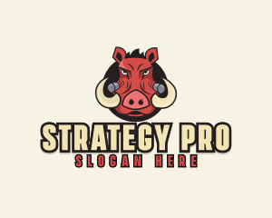 Tactics - Angry Boar Head logo design