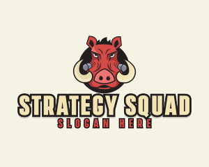 Tactics - Angry Boar Head logo design