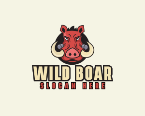 Boar - Angry Boar Head logo design