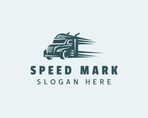 Truck Speed Courier logo design