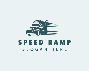 Truck Speed Courier logo design