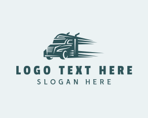 Semi Trailer - Truck Speed Courier logo design
