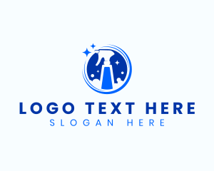 Hygiene - Spray Bottle Cleaner logo design