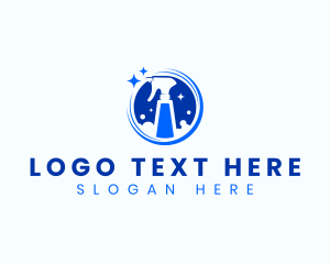 Detergent - Spray Bottle Cleaner logo design