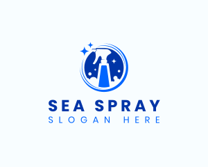 Spray Bottle Cleaner logo design