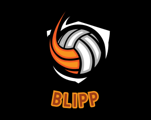 Fast Volleyball Sports Logo