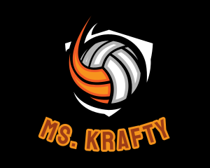 Fast Volleyball Sports Logo