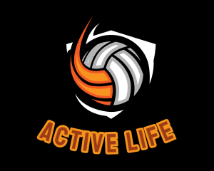 Athletics - Fast Volleyball Sports logo design
