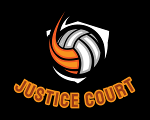 Court - Fast Volleyball Sports logo design