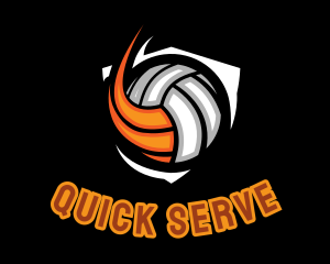 Fast Volleyball Sports logo design