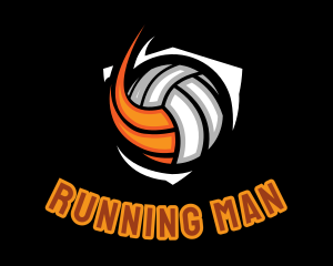 Fast Volleyball Sports logo design