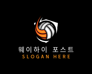 Fast Volleyball Sports logo design