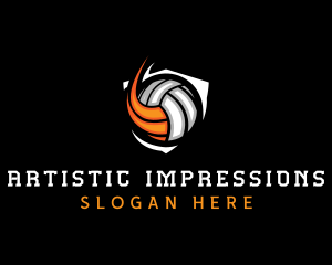 Fast Volleyball Sports logo design