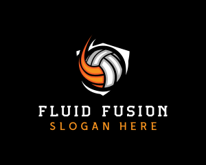 Fast Volleyball Sports logo design