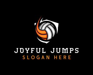 Fast Volleyball Sports logo design