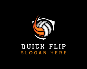 Fast Volleyball Sports logo design