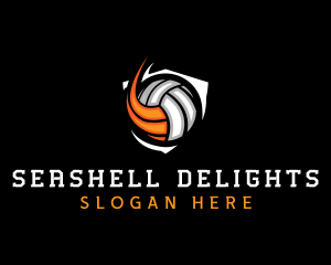 Fast Volleyball Sports logo design