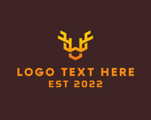 Moose - Animal Antlers Horn logo design