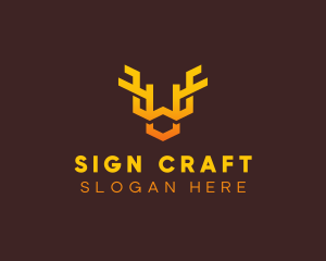 Wildlife Antlers Horn logo design