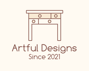 Wood Table Drawer  logo design