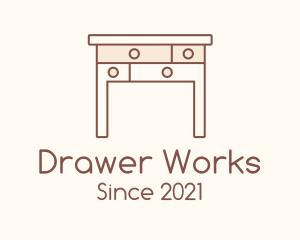 Drawer - Wood Table Drawer logo design