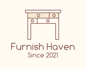 Wood Table Drawer  logo design