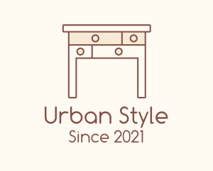 Furniture Design - Wood Table Drawer logo design