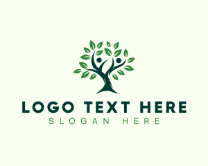 Leaves - Tree People Planting logo design