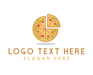 Wagon Wheel - Pizza Pie Slice logo design