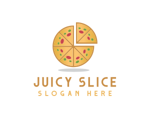 Pizza Pie Slice logo design