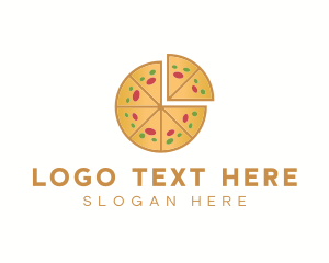 Milan - Pepperoni Pizza Slice logo design