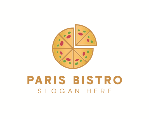 Pepperoni Pizza Slice logo design