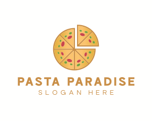 Pepperoni Pizza Slice logo design