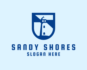 Shield Coastal Lighthouse logo design