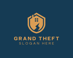 Real Estate Agent - Home Security Shield logo design