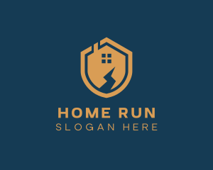 Home Security Shield  logo design