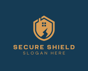 Home Security Shield  logo design