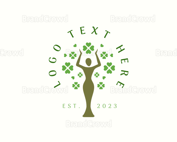 Human Lady Tree Logo